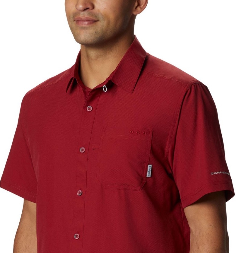 Red Columbia PFG Slack Tide Camp Men's Shirt | 13240IZKQ