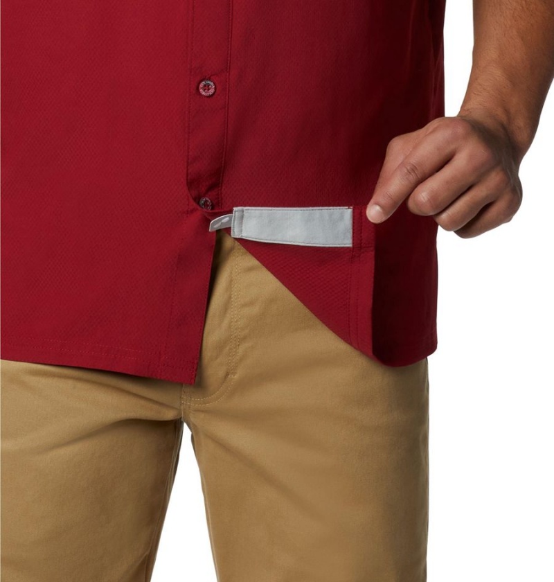 Red Columbia PFG Slack Tide Camp Men's Shirt | 13240IZKQ