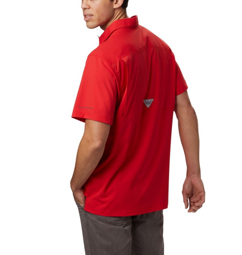 Red Columbia PFG Slack Tide Camp Men's Shirt | 17506UXAQ