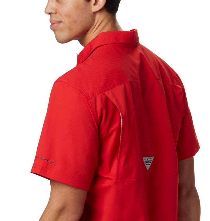 Red Columbia PFG Slack Tide Camp Men's Shirt | 17506UXAQ