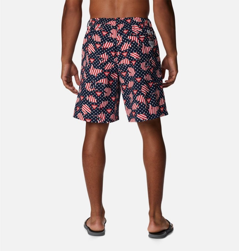 Red Columbia PFG Super Backcast Water Men's Shorts | 58713SBWH