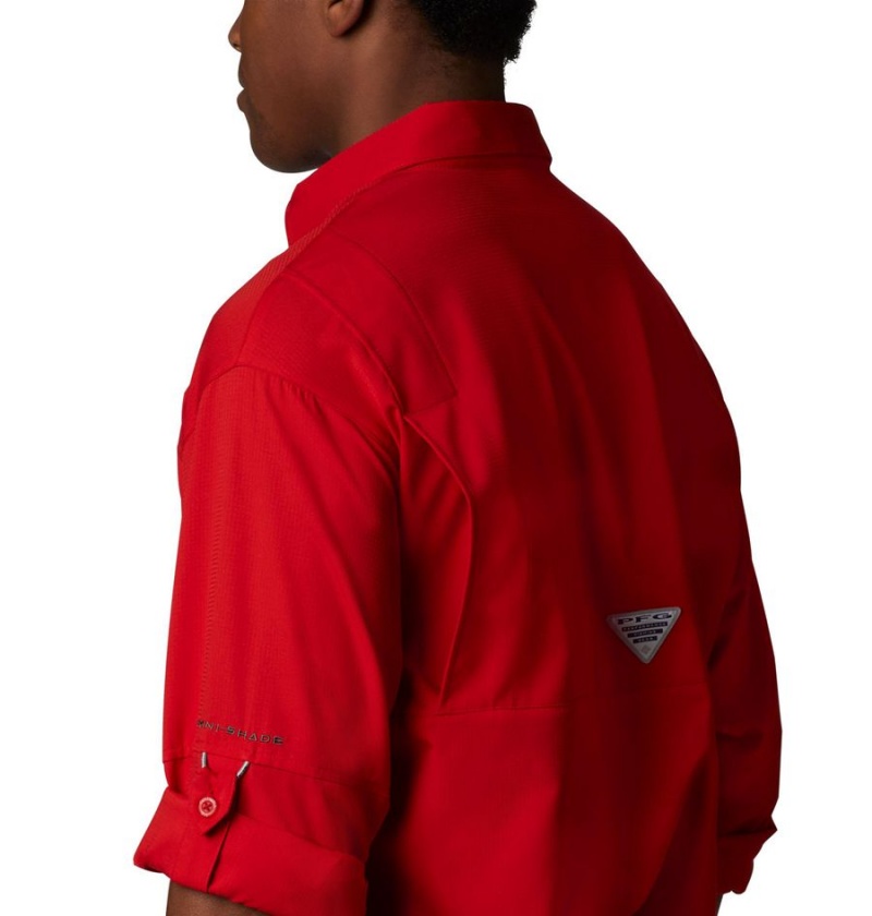 Red Columbia PFG Tamiami II Long Sleeve Men's Shirt | 53401MJTR