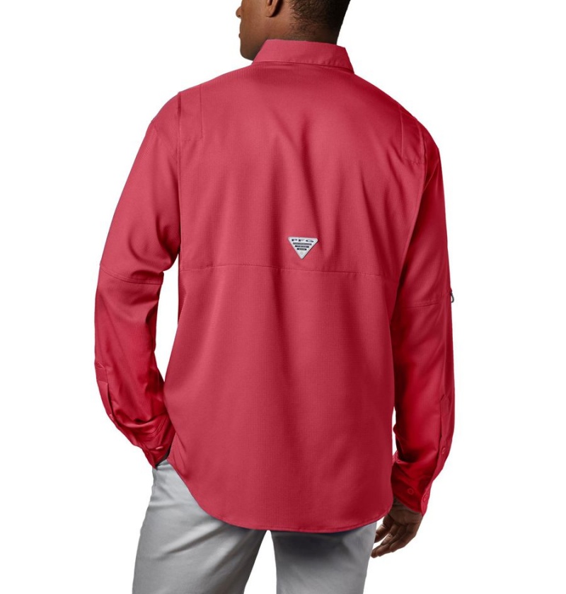 Red Columbia PFG Tamiami II Long Sleeve Men's Shirt | 65294GJCB