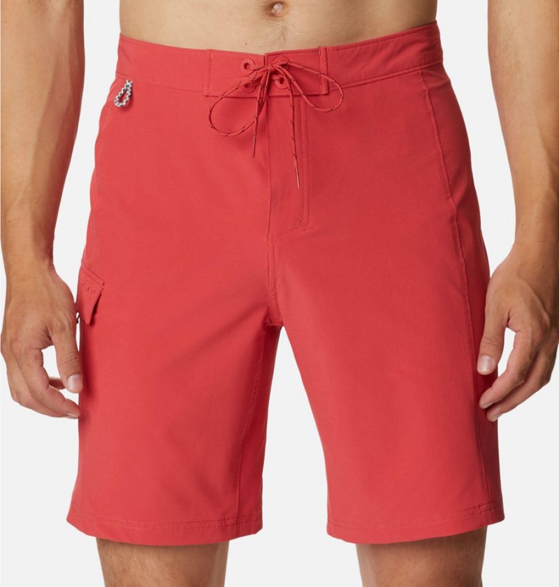 Red Columbia PFG Terminal Tackle Board Men's Shorts | 48139ZLED