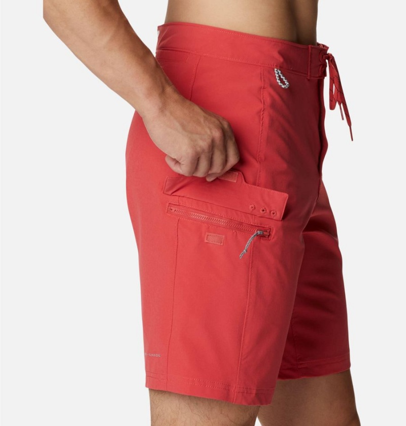 Red Columbia PFG Terminal Tackle Board Men's Shorts | 48139ZLED