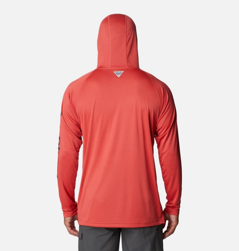 Red Columbia PFG Terminal Tackle Men's Hoodie | 82597NODZ