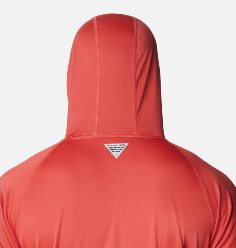 Red Columbia PFG Terminal Tackle Men's Hoodie | 82597NODZ