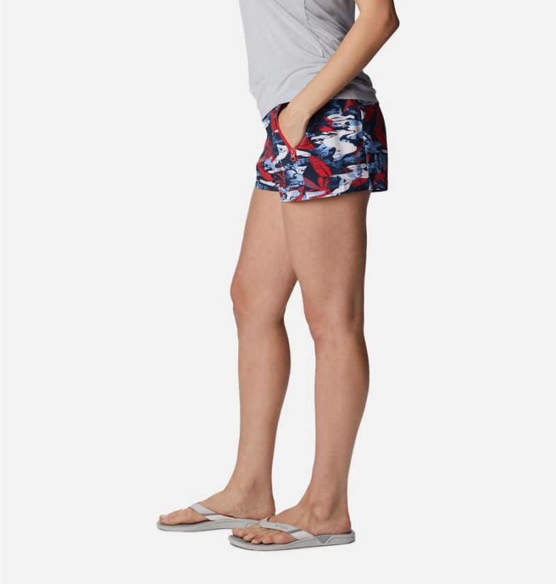 Red Columbia PFG Tidal II Women's Shorts | 45798CLZM