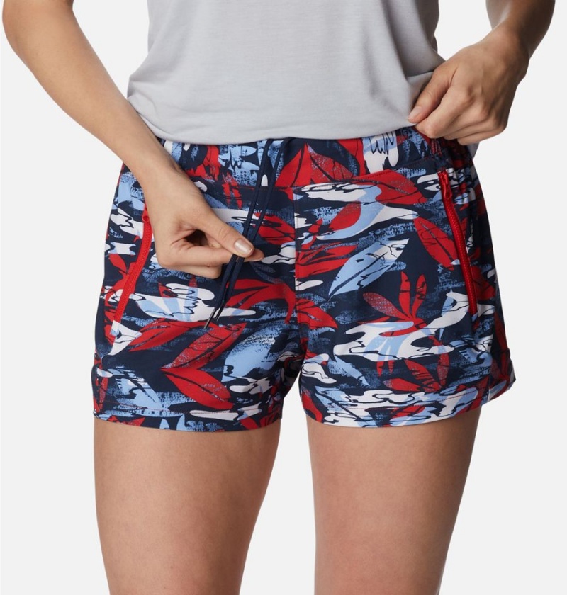 Red Columbia PFG Tidal II Women's Shorts | 45798CLZM