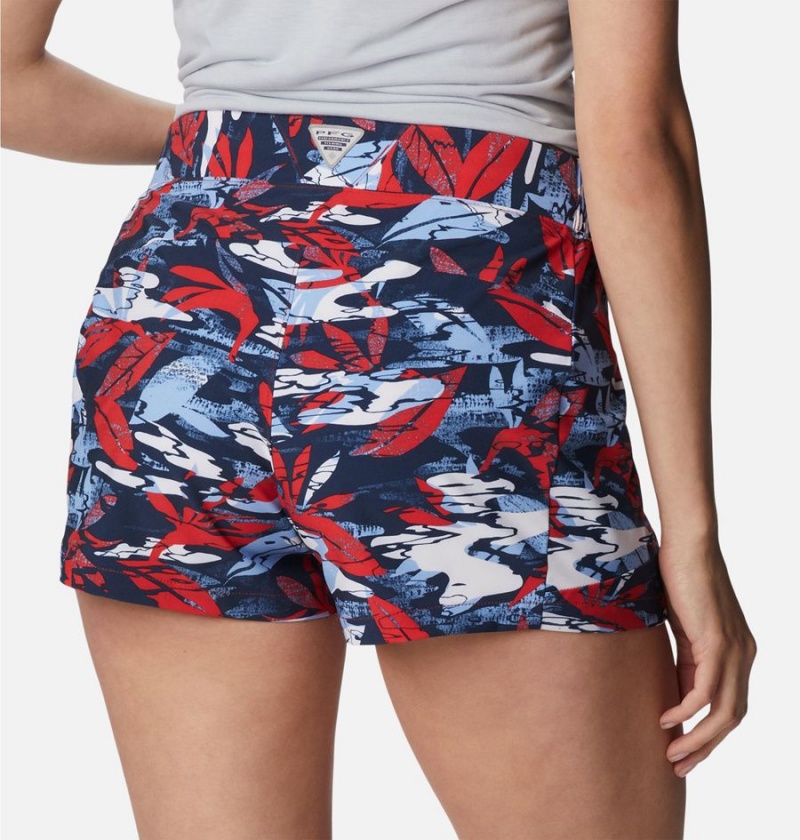 Red Columbia PFG Tidal II Women's Shorts | 45798CLZM