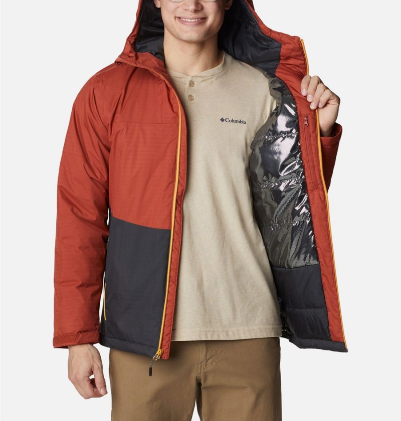 Red Columbia Point Park Insulated Men's Puffer Jacket | 46135WOFB