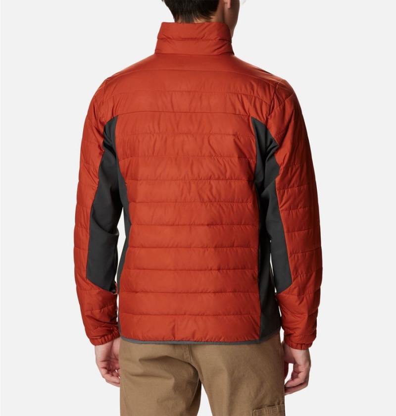 Red Columbia Powder Lite Hybrid Insulated Men's Puffer Jacket | 70283HAEV