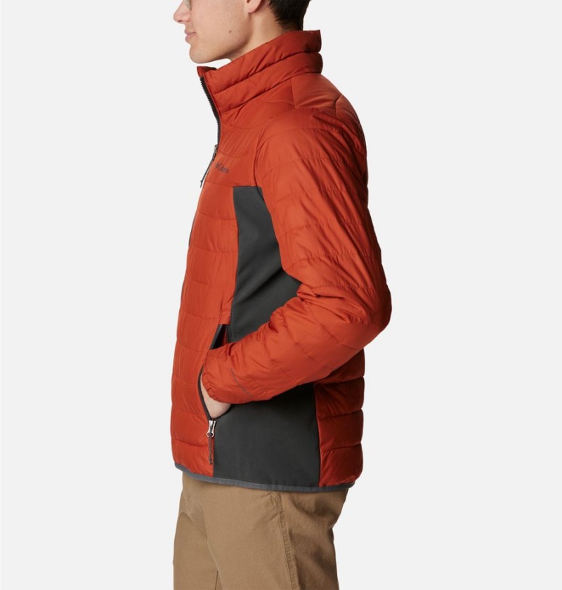 Red Columbia Powder Lite Hybrid Insulated Men's Puffer Jacket | 70283HAEV