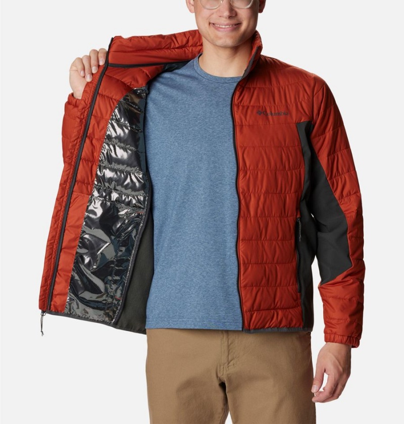 Red Columbia Powder Lite Hybrid Insulated Men's Puffer Jacket | 70283HAEV