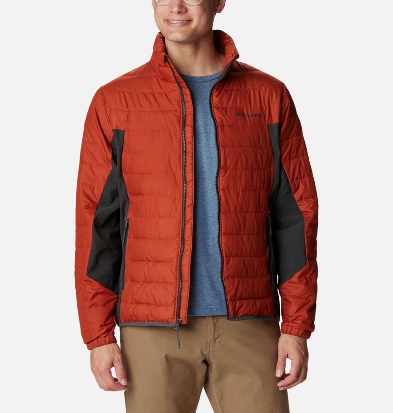 Red Columbia Powder Lite Hybrid Insulated Men's Puffer Jacket | 70283HAEV