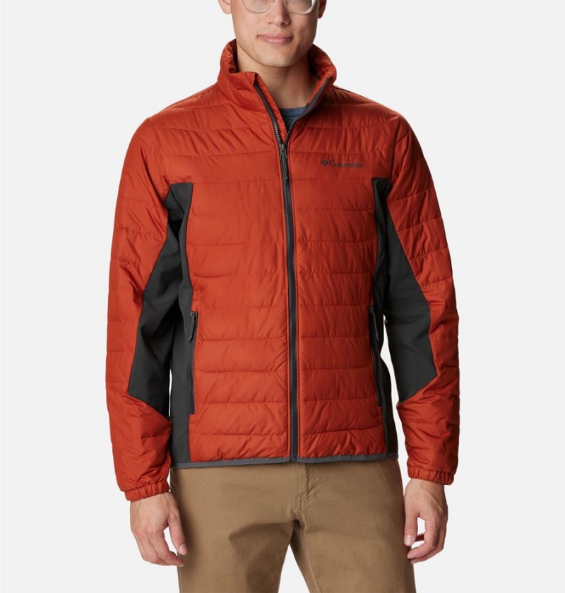 Red Columbia Powder Lite Hybrid Insulated Men\'s Puffer Jacket | 70283HAEV