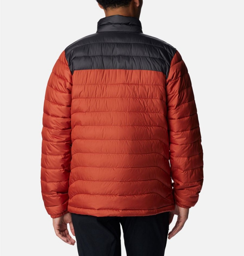 Red Columbia Powder Lite Insulated Men's Puffer Jacket | 91840KEGD