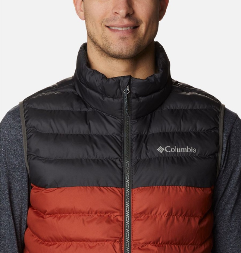 Red Columbia Powder Lite Men's Vest | 25789OAWD