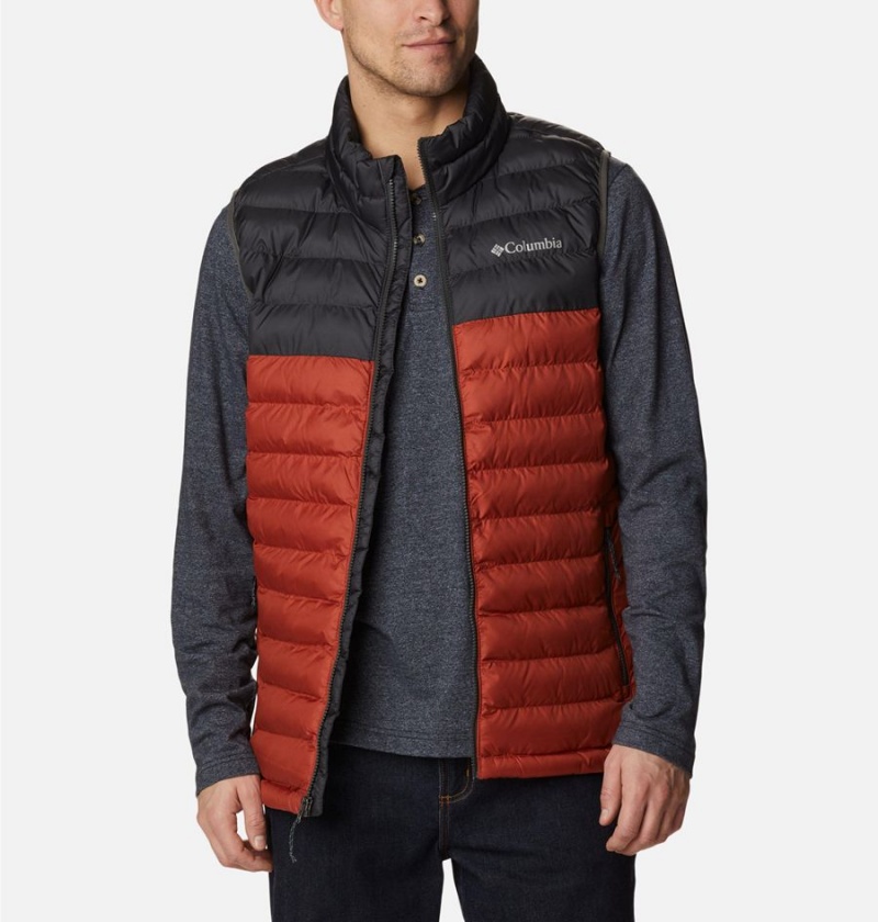 Red Columbia Powder Lite Men's Vest | 25789OAWD