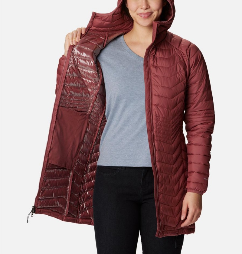 Red Columbia Powder Lite Mid Women's Puffer Jacket | 71960DGVK