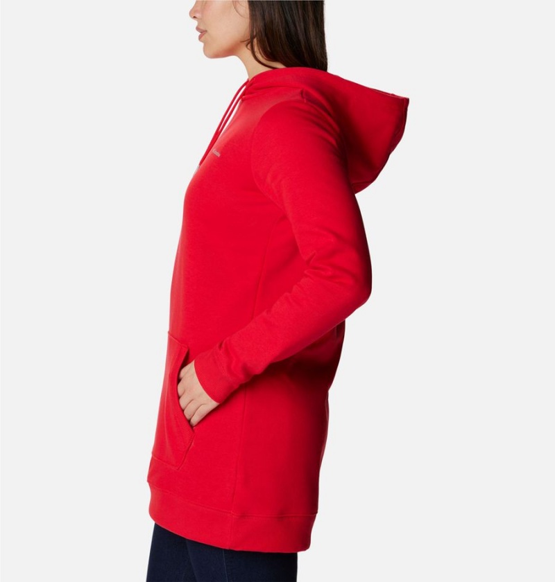 Red Columbia Rush Valley Long Women's Hoodie | 48397JMCV