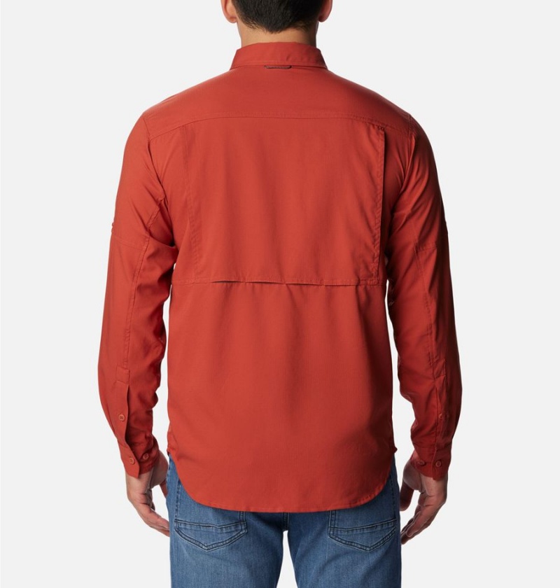 Red Columbia Silver Ridge Utility Lite Long Sleeve Men's Shirt | 61398ADVJ