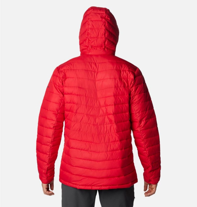 Red Columbia Slope Edge Hooded Insulated Men's Puffer Jacket | 08196VCMX