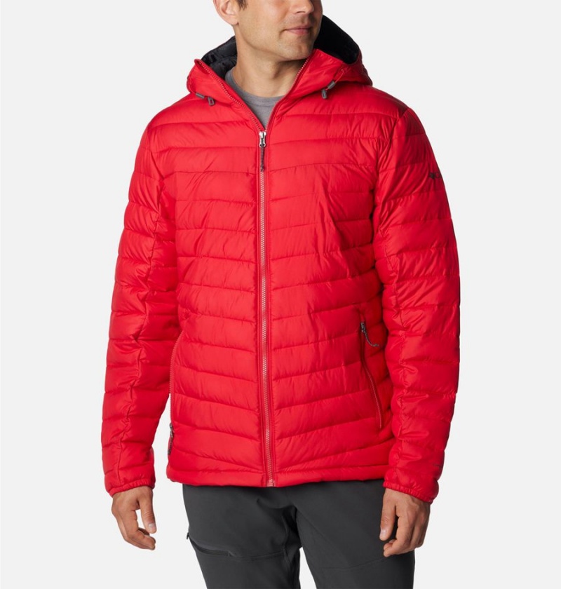 Red Columbia Slope Edge Hooded Insulated Men\'s Puffer Jacket | 08196VCMX