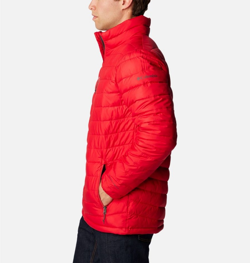 Red Columbia Slope Edge Insulated Men's Puffer Jacket | 87649VXSF