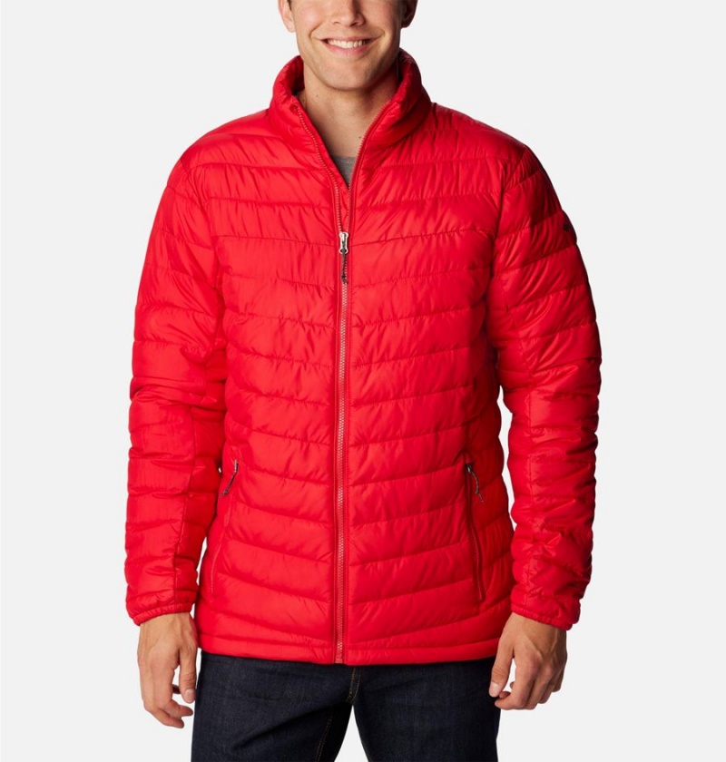 Red Columbia Slope Edge Insulated Men\'s Puffer Jacket | 87649VXSF