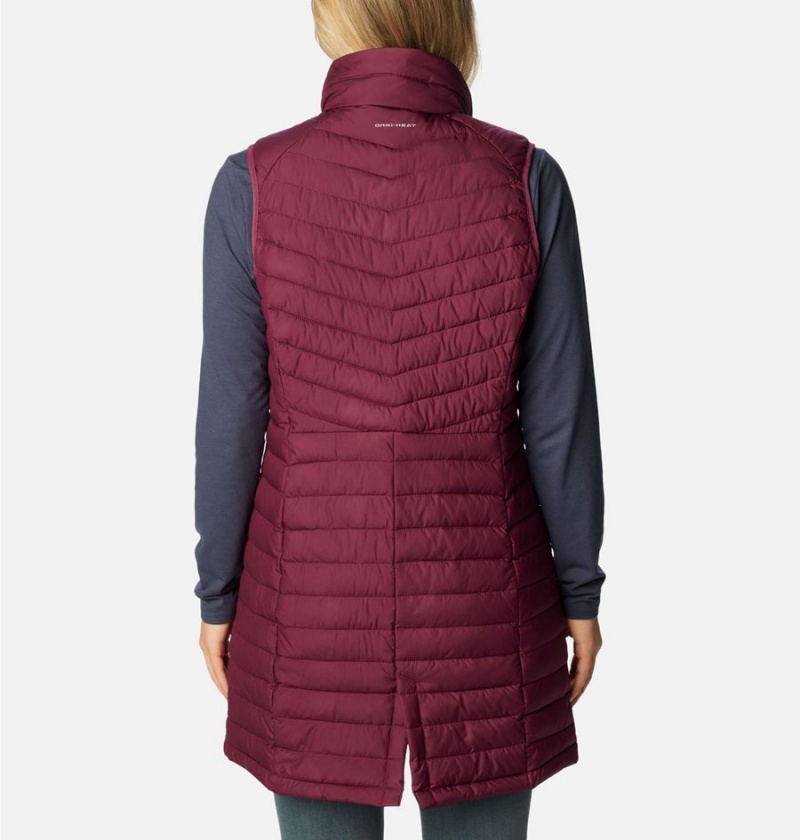 Red Columbia Slope Edge Long Women's Vest | 14768LIVM