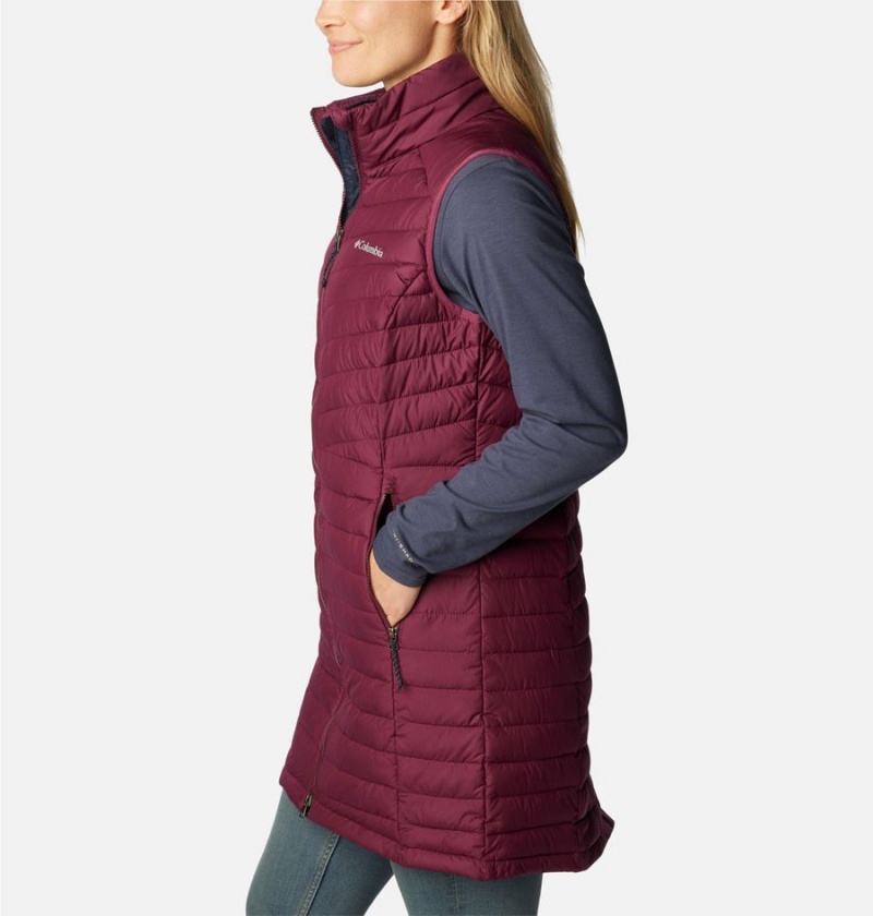 Red Columbia Slope Edge Long Women's Vest | 14768LIVM