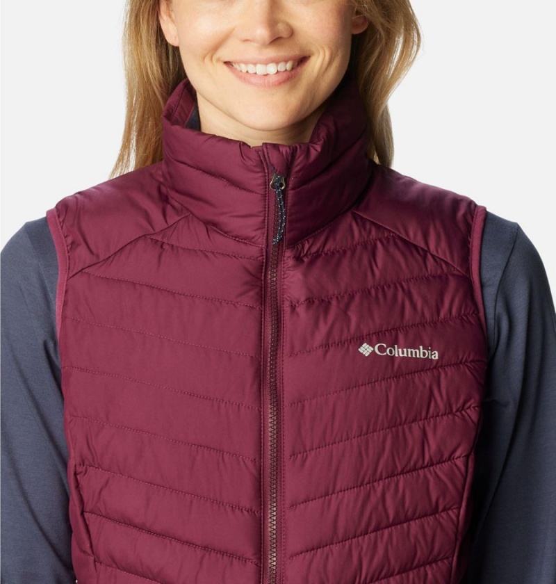 Red Columbia Slope Edge Long Women's Vest | 14768LIVM