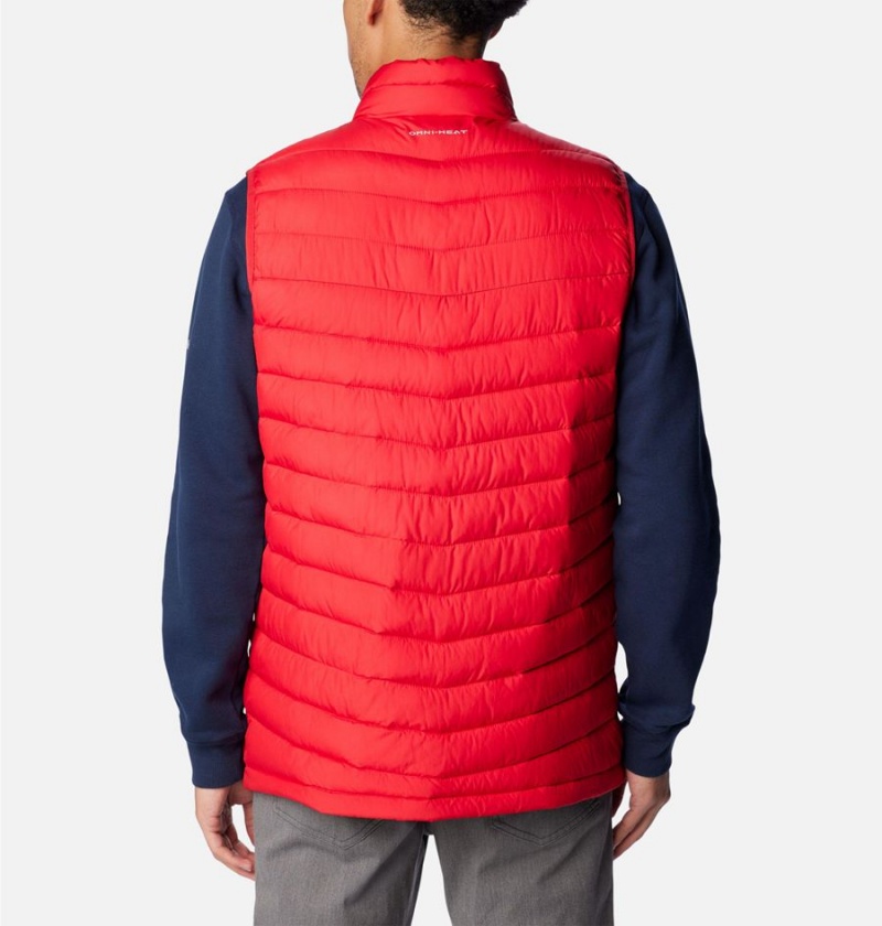 Red Columbia Slope Edge Men's Vest | 02956KUFM