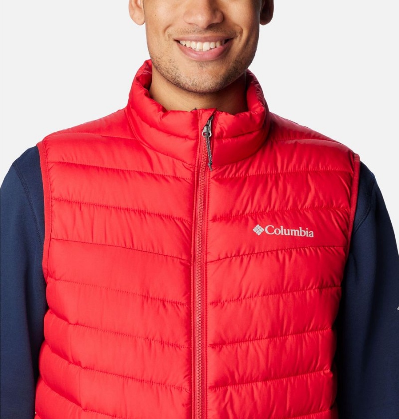 Red Columbia Slope Edge Men's Vest | 02956KUFM