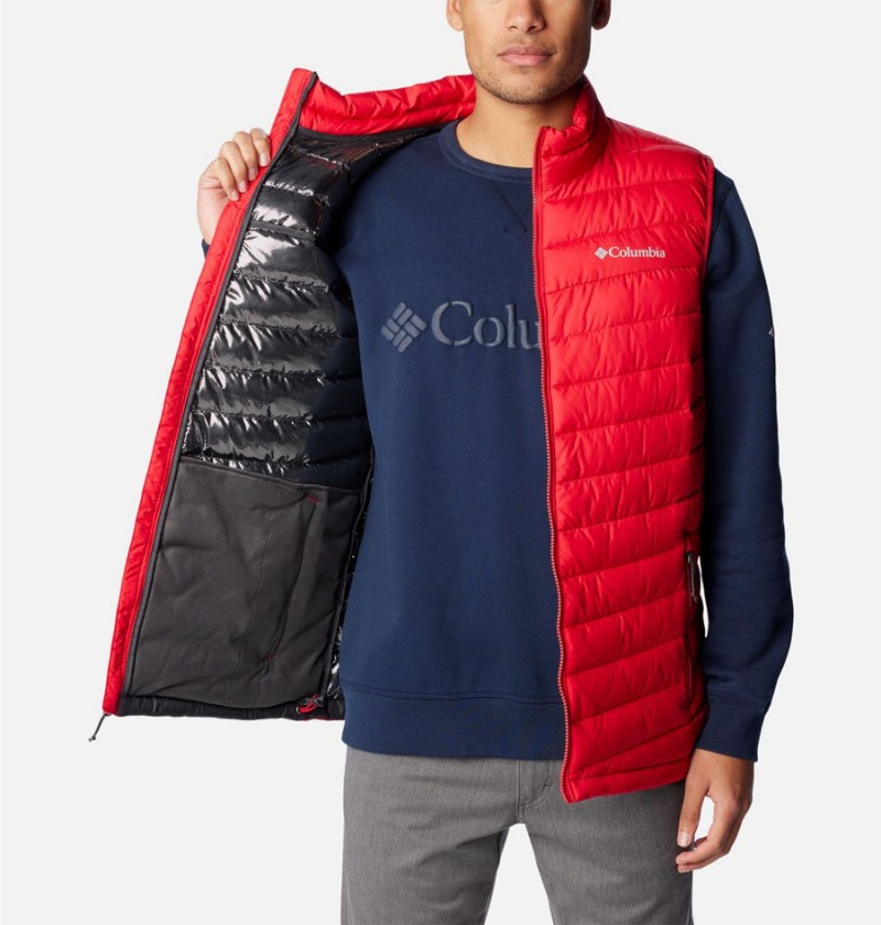 Red Columbia Slope Edge Men's Vest | 02956KUFM