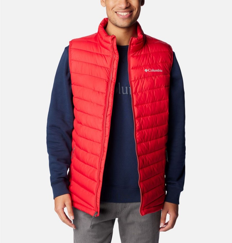 Red Columbia Slope Edge Men's Vest | 02956KUFM