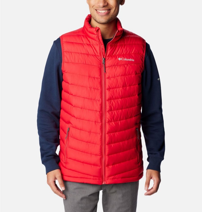 Red Columbia Slope Edge Men\'s Vest | 02956KUFM