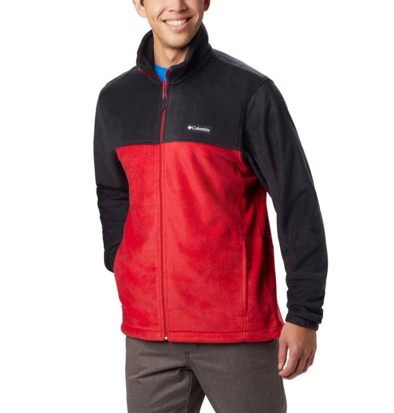 Red Columbia Steens Mountain 2.0 Full Zip Men\'s Fleece Jacket | 72946HAFG