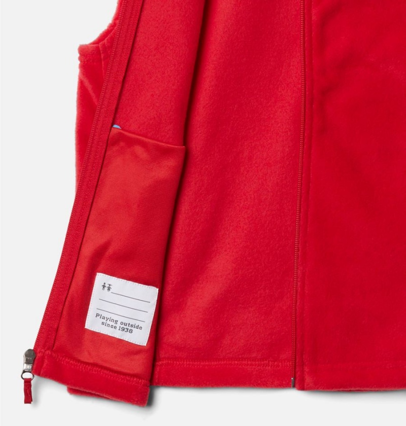 Red Columbia Steens Mountain Fleece Kids' Vest | 85241TBES