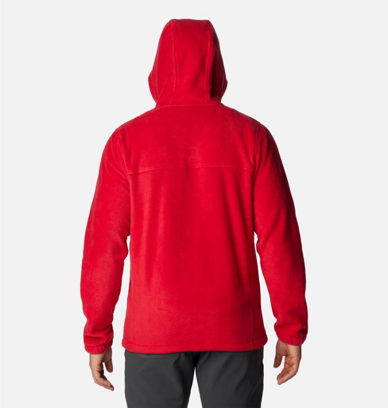 Red Columbia Steens Mountain Full Zip Hoodie Men's Fleece Jacket | 98261BEFA