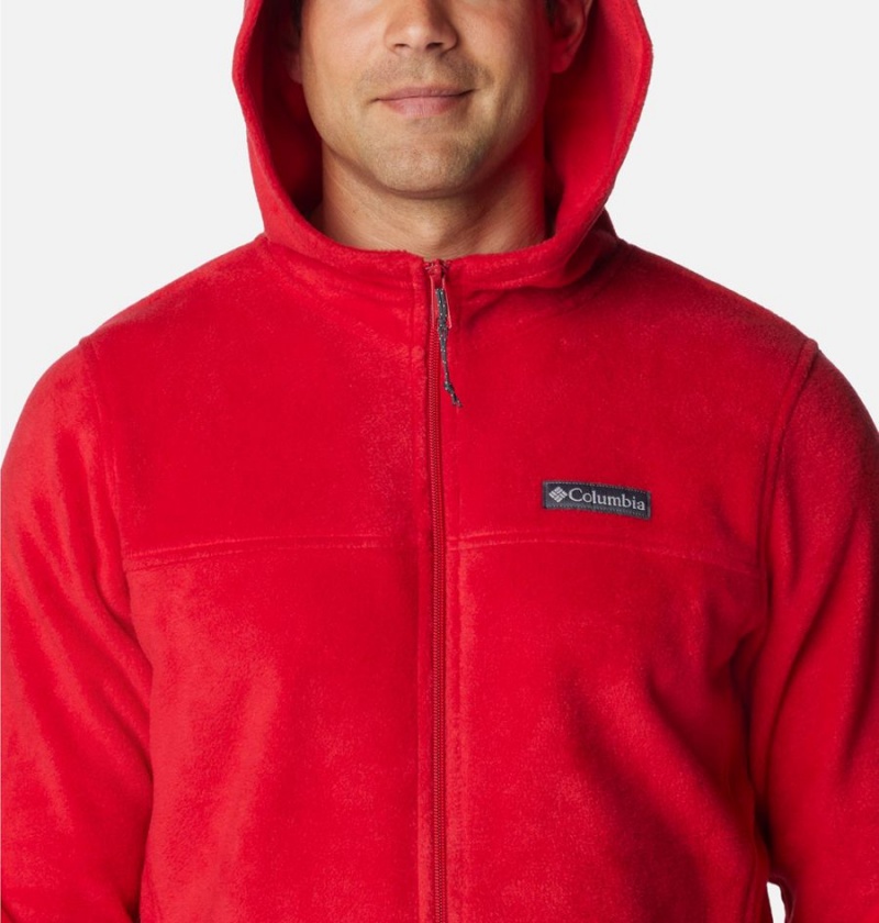 Red Columbia Steens Mountain Full Zip Hoodie Men's Fleece Jacket | 98261BEFA