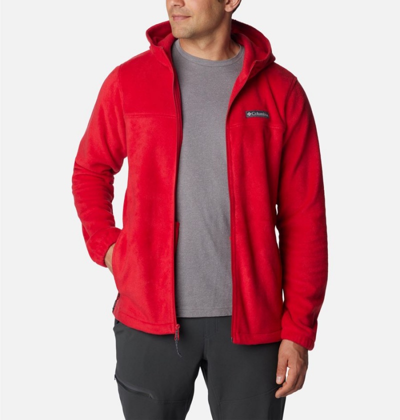 Red Columbia Steens Mountain Full Zip Hoodie Men's Fleece Jacket | 98261BEFA