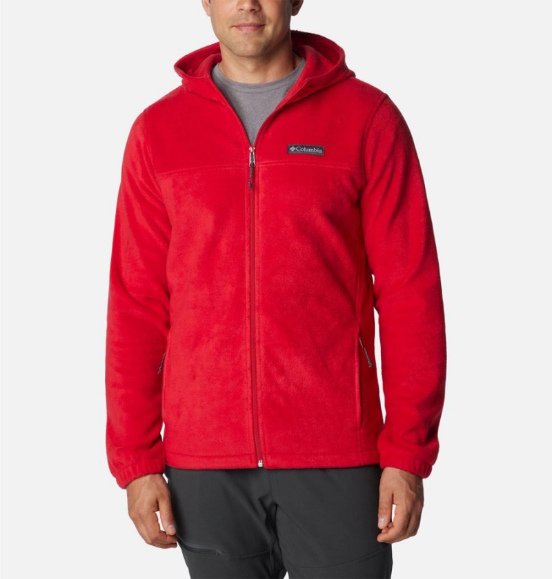 Red Columbia Steens Mountain Full Zip Hoodie Men\'s Fleece Jacket | 98261BEFA