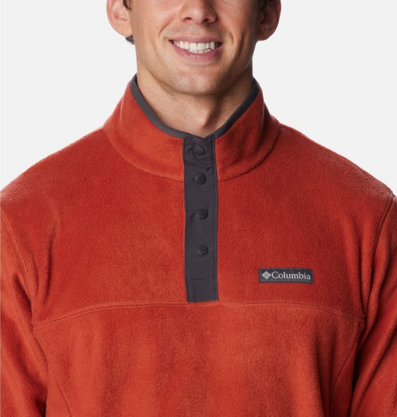 Red Columbia Steens Mountain Half Snap Fleece Men's Pullover | 50173FITE