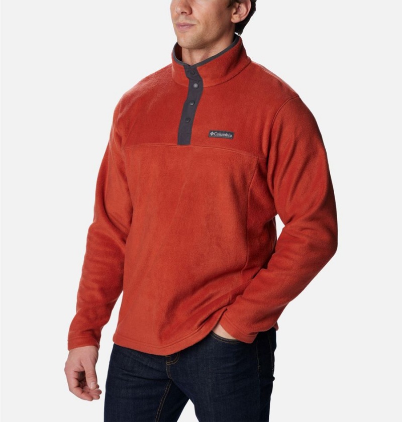 Red Columbia Steens Mountain Half Snap Fleece Men's Pullover | 50173FITE