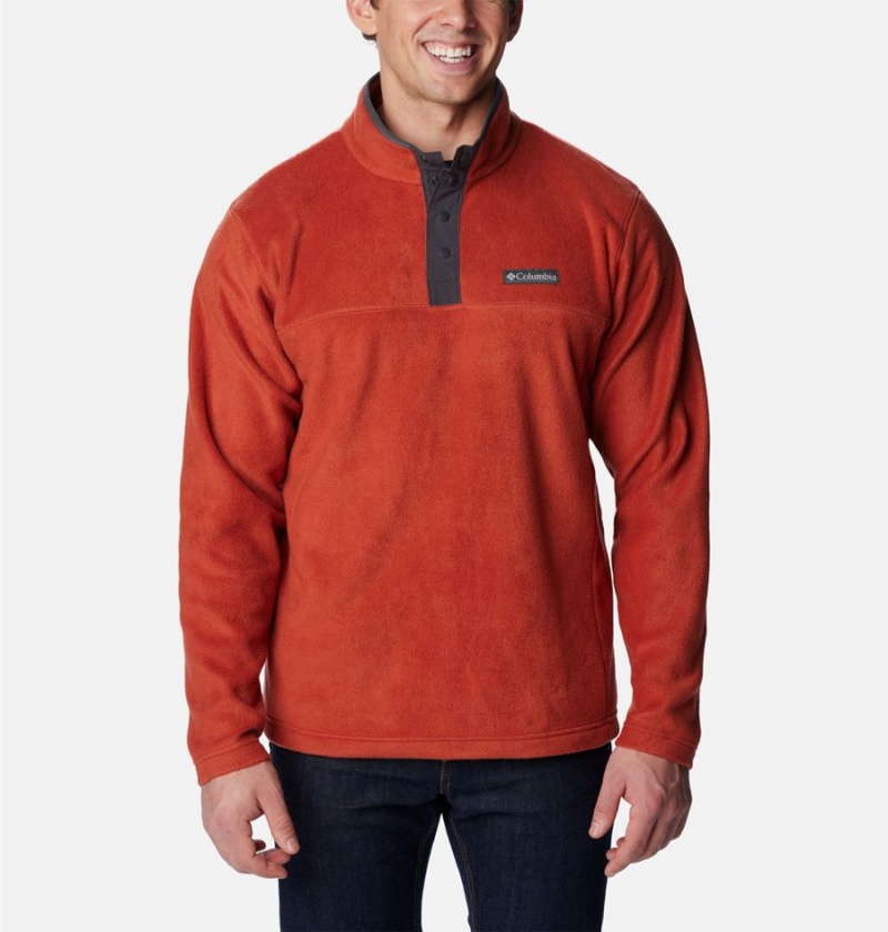 Red Columbia Steens Mountain Half Snap Fleece Men\'s Pullover | 50173FITE