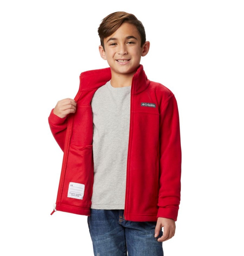 Red Columbia Steens Mountain II Fleece Kids' Jacket | 42798OYDG