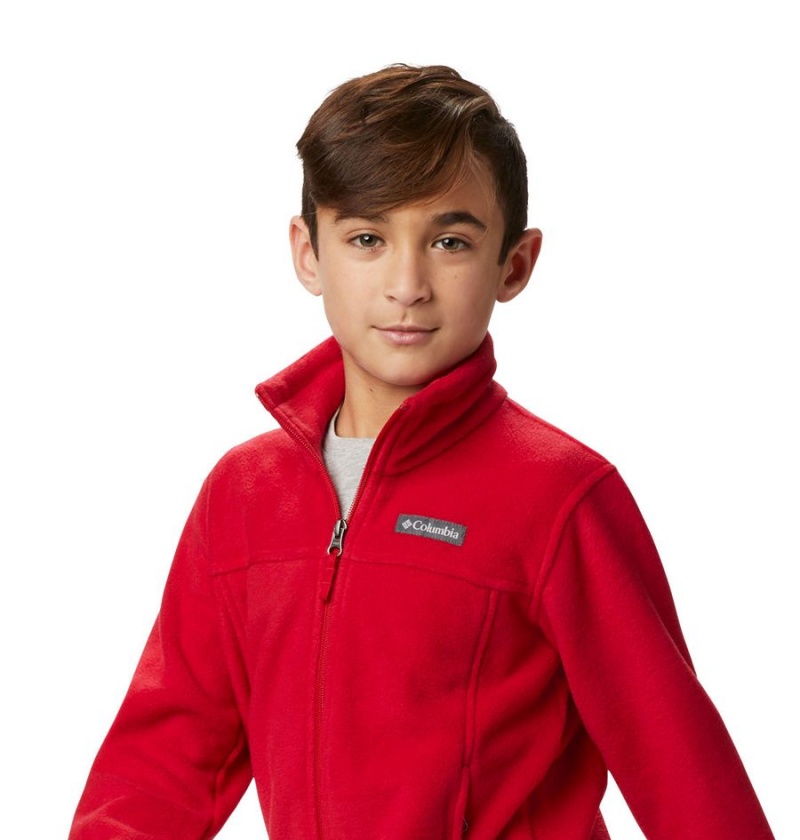 Red Columbia Steens Mountain II Fleece Kids' Jacket | 42798OYDG