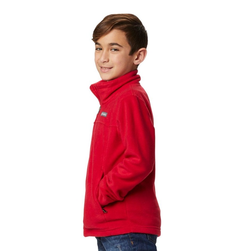 Red Columbia Steens Mountain II Fleece Kids' Jacket | 42798OYDG